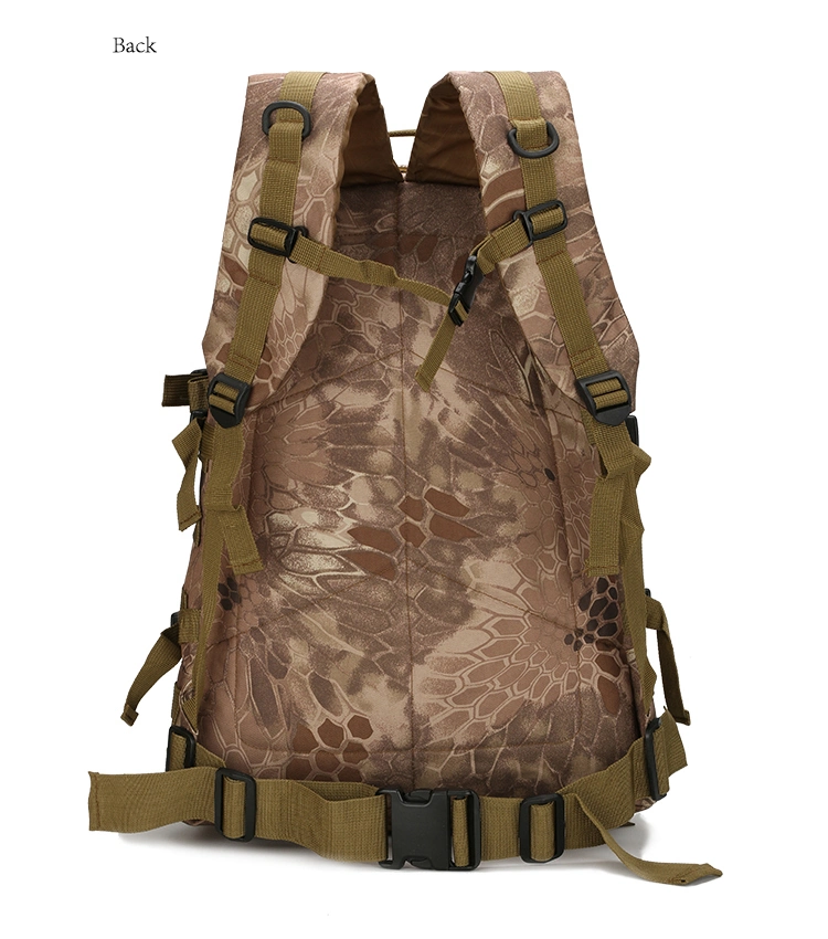 Jungle Python Pattern Camouflage Multicolor Waterproof Tactical Sports Backpack