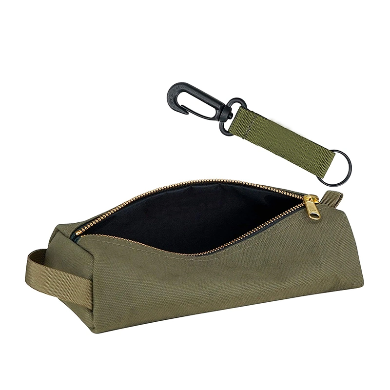 Custom Heavy Duty Tactical Organizer Canvas Small Tool Pouch Bag Zipper Tool Bags
