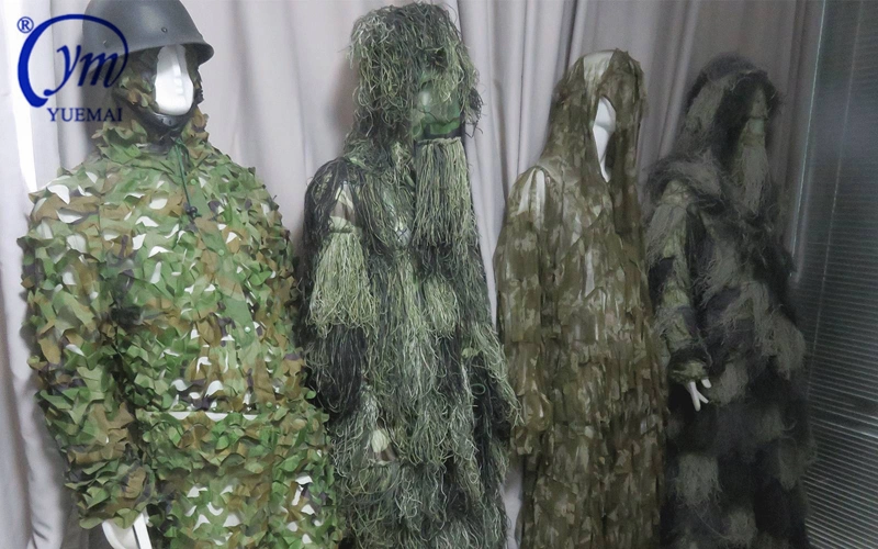 4-Piece Camouflage Tactical Hunting Forest Woodland Ghillie Suit