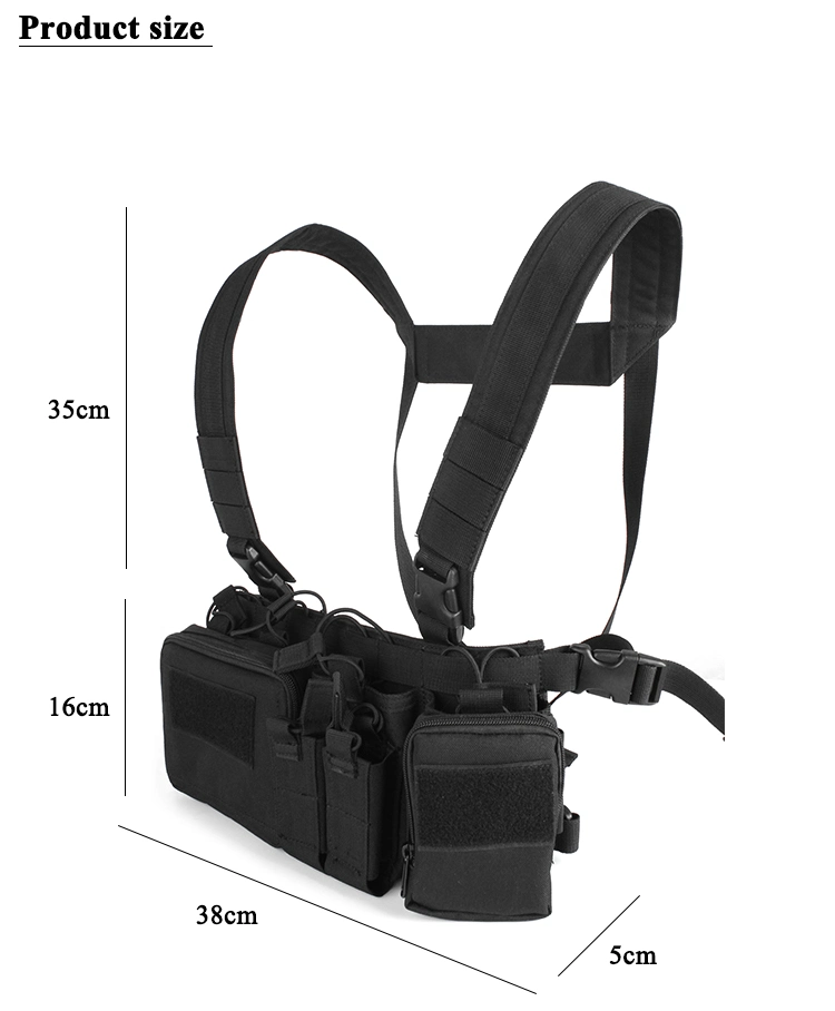 Outdoor Adjustable Cross Body Molle Chest Rig Tactical Harness Vest Cummerbund Tactical Vets