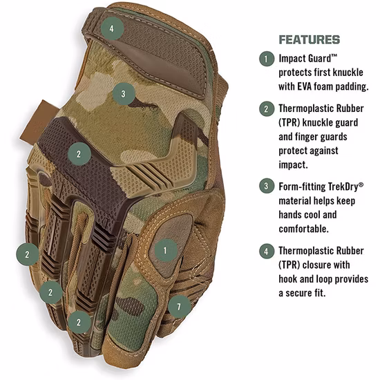 Gants de travail tactiques à haute dextérité spécialisés de mécanicien de camouflage vert