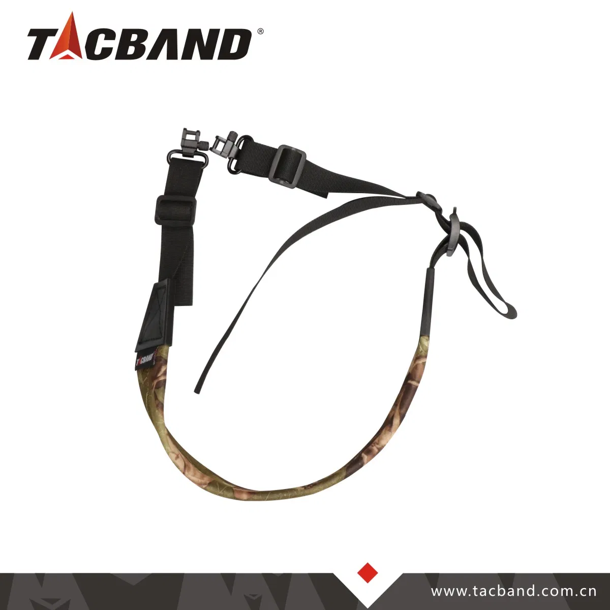 Tacbadn Black Single Point Néoprène Durable Sling Single Point Nylon Gun Sling
