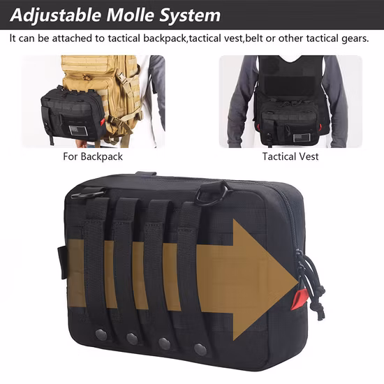 Sac à bandoulière tactique militaire personnalisé pour système Molle découpé au laser Multicam