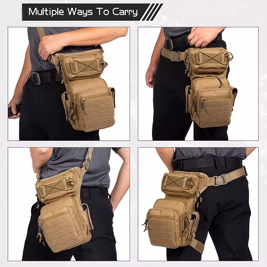 Sac de cuisse de sac de jambe de style militaire tactique extérieur