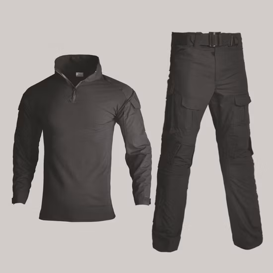 Chemise de Combat d'assauts tactiques à manches longues coupe ajustée 1/4 fermeture éclair Camouflage t-shirt Cp combinaison d'entraînement tactique
