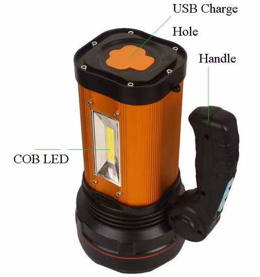 Sangle USB Powerbank Oudoor Tactique Lampe de Poche LED Lampe Torche