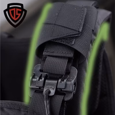 Gilet pare-balles tactique noir doux Air Soft Plate Carrier à double sécurité