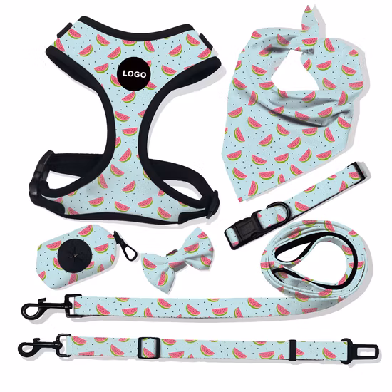 Harnais tactique pour chien et laisse ensemble logo personnalisé motif maille nylon ceinture pour chien sublimation personnalisée fournitures pour animaux de compagnie fabrication accessoires pour animaux de compagnie