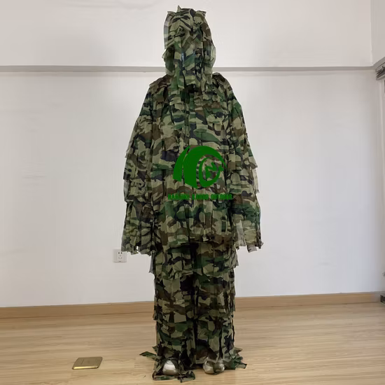 4 pièces camouflage tactique chasse forêt Woodland Ghillie costume