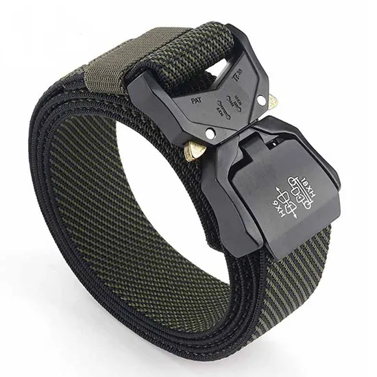Les hommes tactiques de combat en nylon boucle de ceinture en métal de la ceinture de randonnée de chasse